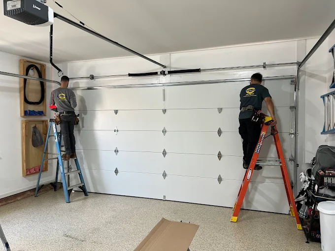Beautiful residential garage door installed by Original Triad Door Company