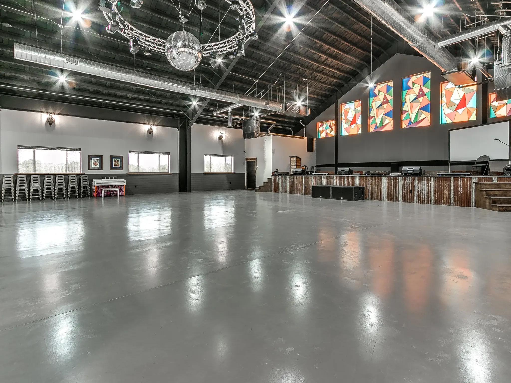 Inside the estate at 36 Acres OKC — event space